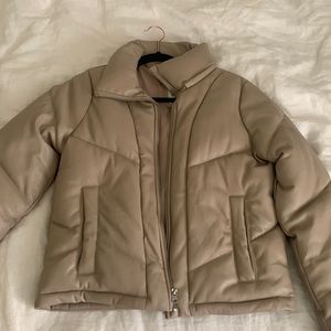 Abercrombie Leather Puffer Jacket